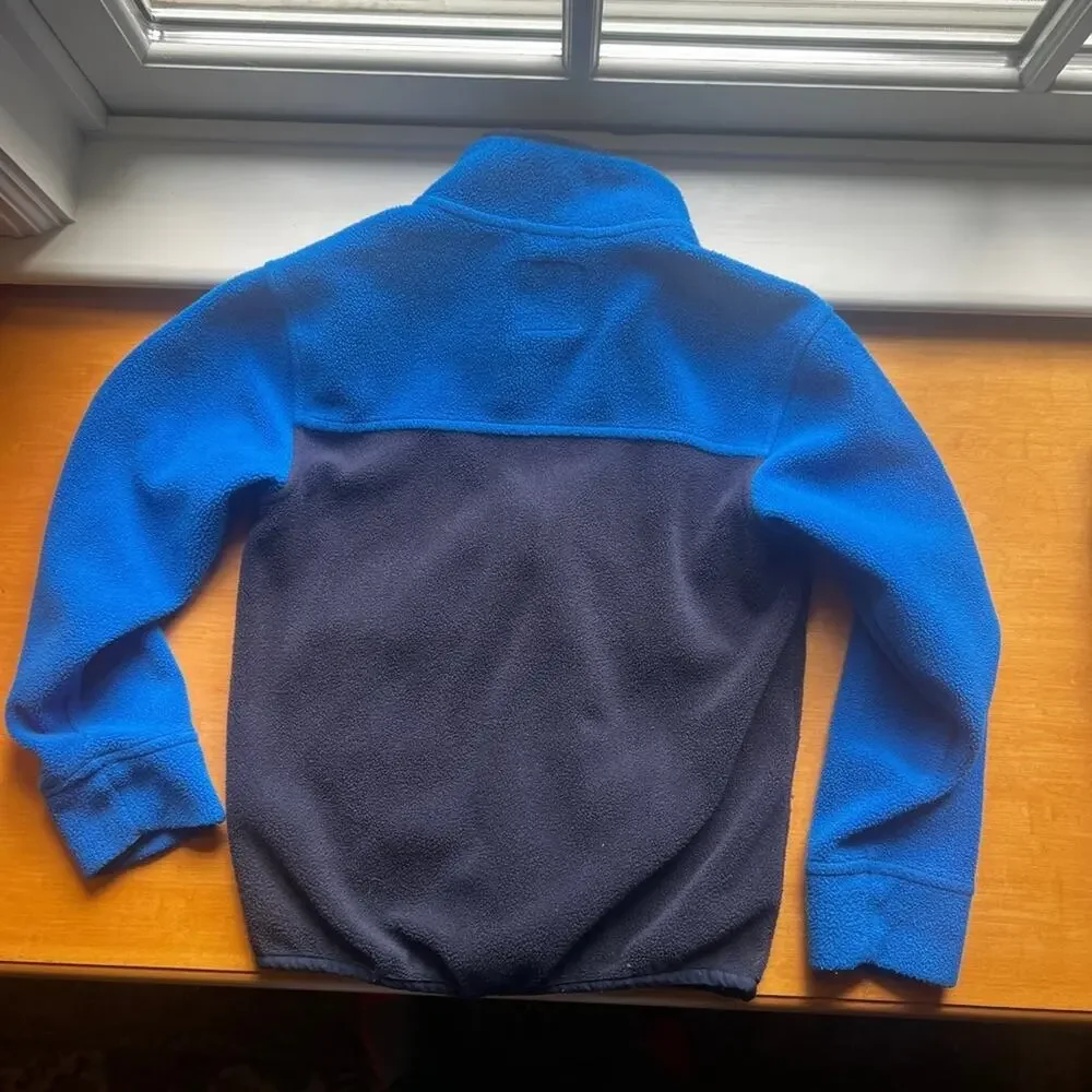 Nautica Navy and Bright Blue Fleece Two-Tone Full Zip Jacket/Sweatshirt - Size 7